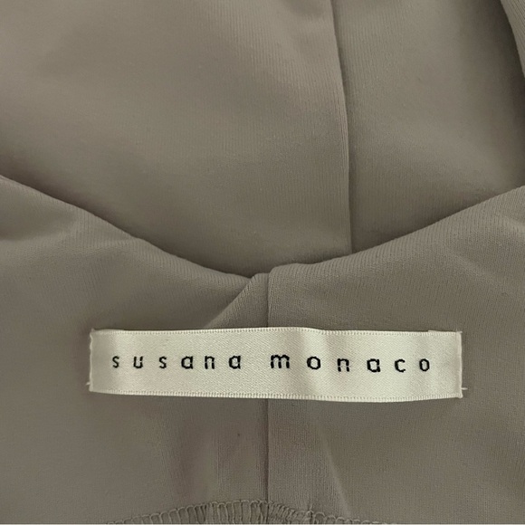 NEW Susana Monaco rianne dove gray long sleeve scoop back dress nwt 15930 - Picture 7 of 10